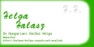 helga halasz business card
